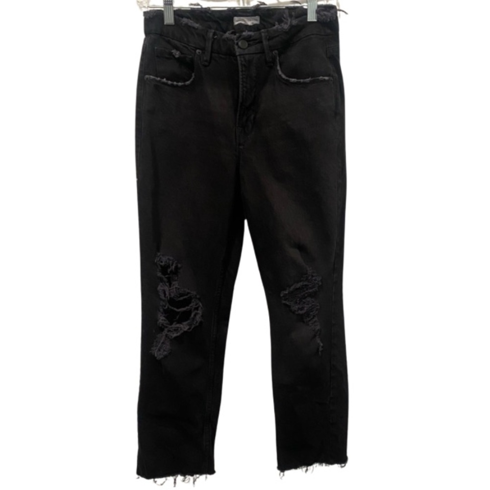 Good American boyfriend style jeans in black, size: 4/27 Gently Used.